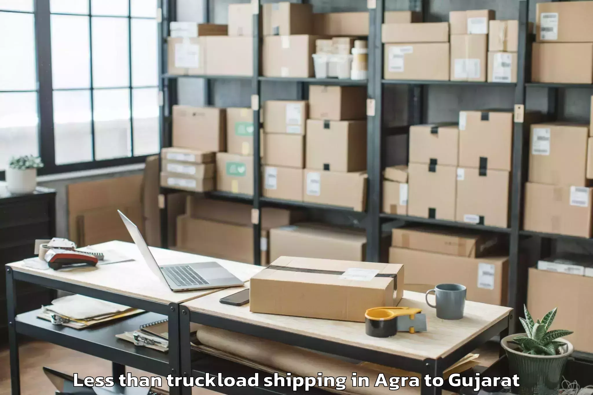 Hassle-Free Agra to Khambhalia Less Than Truckload Shipping